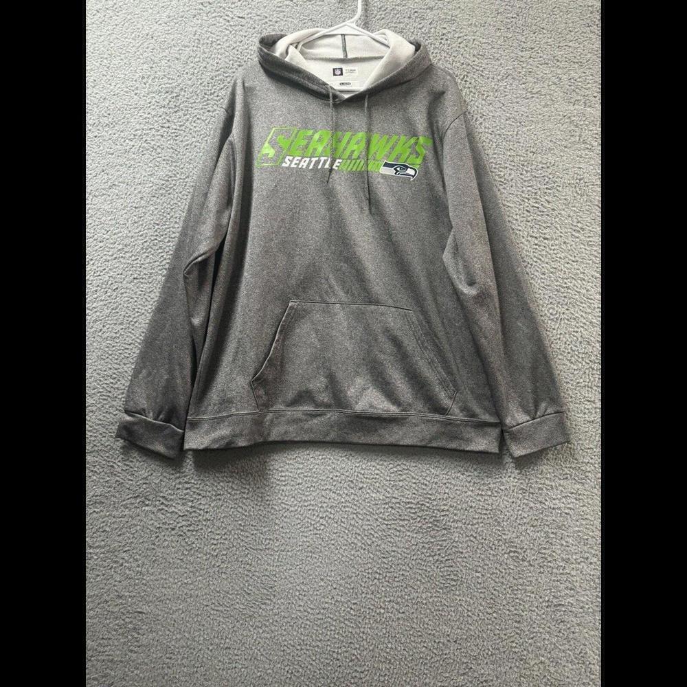 Seattle Seahawks Sweatshirt Mens XL Gray Fleece Football NFL Team Apparel Hoodie